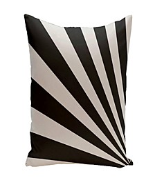 16 Inch Black Decorative Abstract Throw Pillow