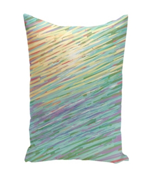 E By Design 16 Inch Yellow Decorative Abstract Throw Pillow