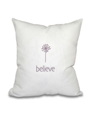 E By Design Make A Wish 16 Inch Light Purple Decorative Word Print Throw Pillow In Lavender