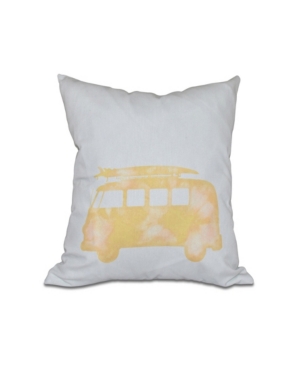 E By Design Beachdrive 16 Inch Yellow Decorative Nautical Throw Pillow