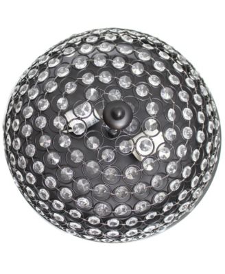 Elegant Designs 2 Light Elipse Crystal Flush Mount Ceiling Light