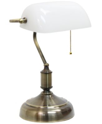 All The Rages - Executive Banker's Desk Lamp with Glass Shade