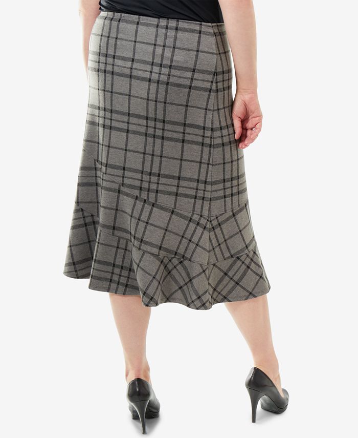 NY Collection Plus Size Plaid Midi Skirt & Reviews - Skirts - Plus ...