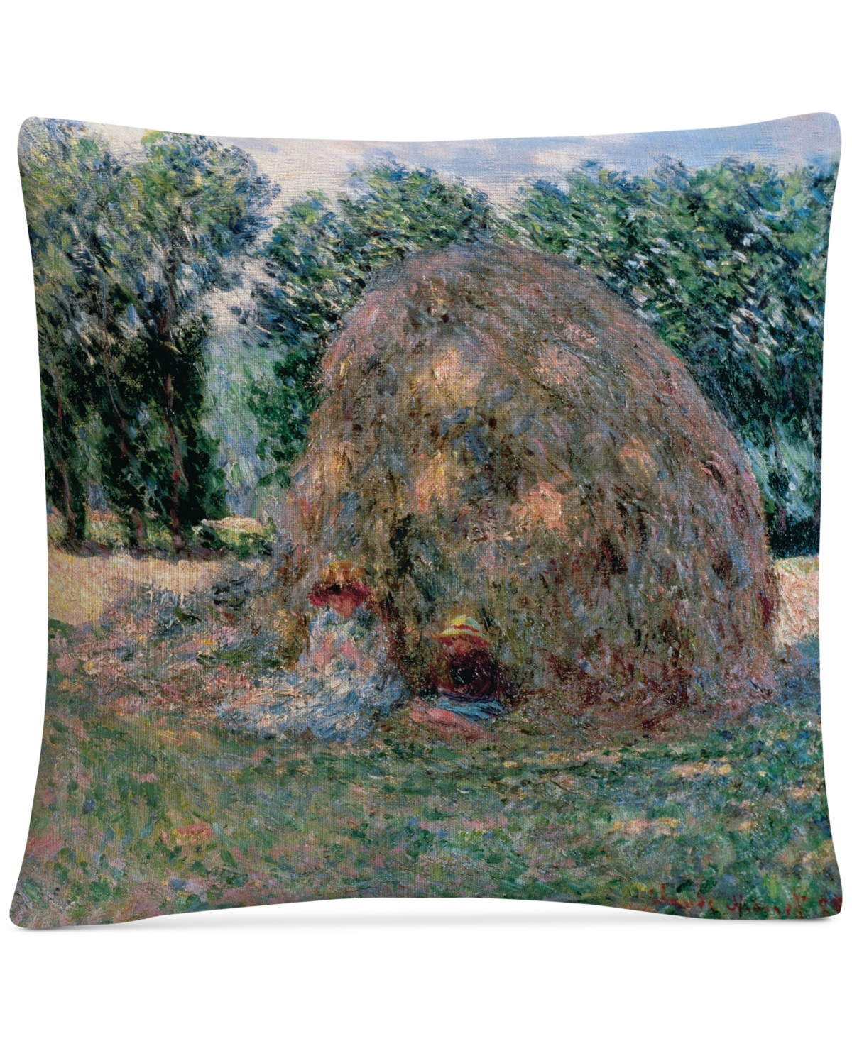 6938726 Claude Monet Haystacks Decorative Pillow, 16 x 16 sku 6938726