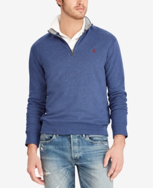 POLO RALPH LAUREN MEN'S JERSEY HALF-ZIP PULLOVER