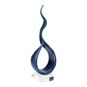 Badash Crystal Monet Art Glass Sculpture In Multi