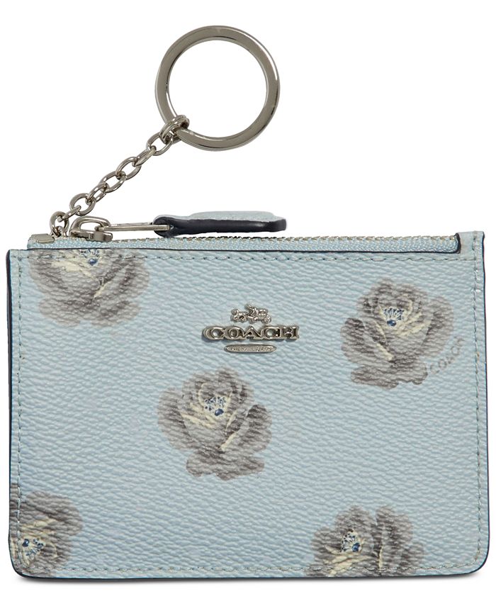 COACH Rose Print Mini ID Skinny Wallet Macy s