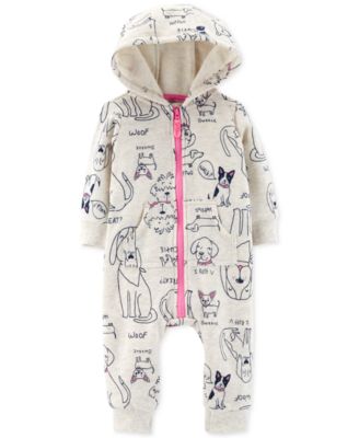 Carter's Baby Girls Dog-Print Jumpsuit Macy's