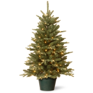 National Tree Company 3' Collections Small Tree in Green with 100 Clear Lights