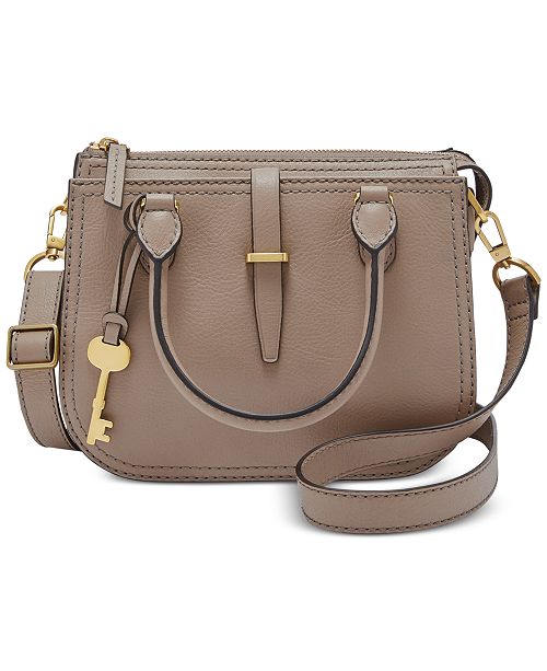 Fossil Ryder Mini Leather Satchel - Handbags & Accessories - Macy's