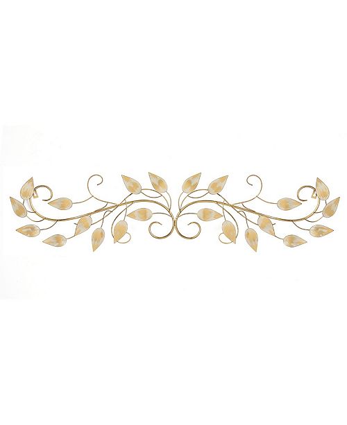Stratton Home Decor Brushed Gold Over The Door Scroll Wall Decor