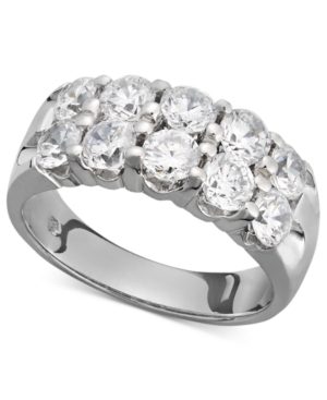 image of Two-Row Certified Diamond Band Ring in 14k White Gold (2 ct. t.w.)