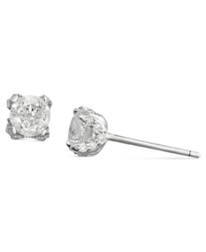 image of Diamond Pave Stud Earrings in 14k White Gold (3/4 ct. t.w.)