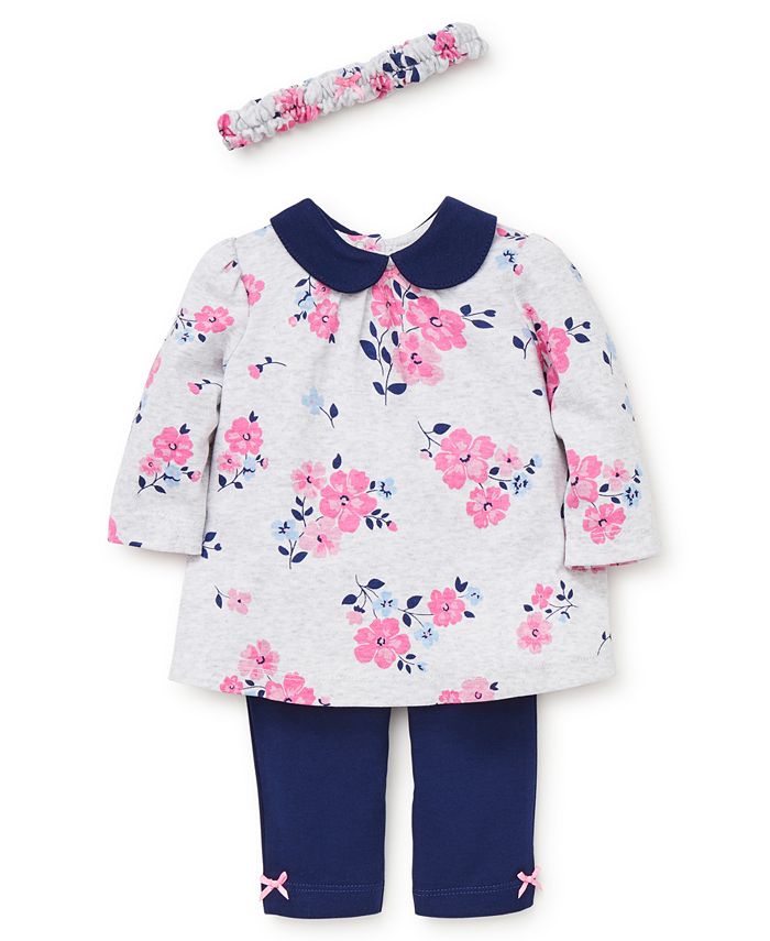 Little Me Baby Girls Floral Tunic Set with Headband & Reviews - Sets ...