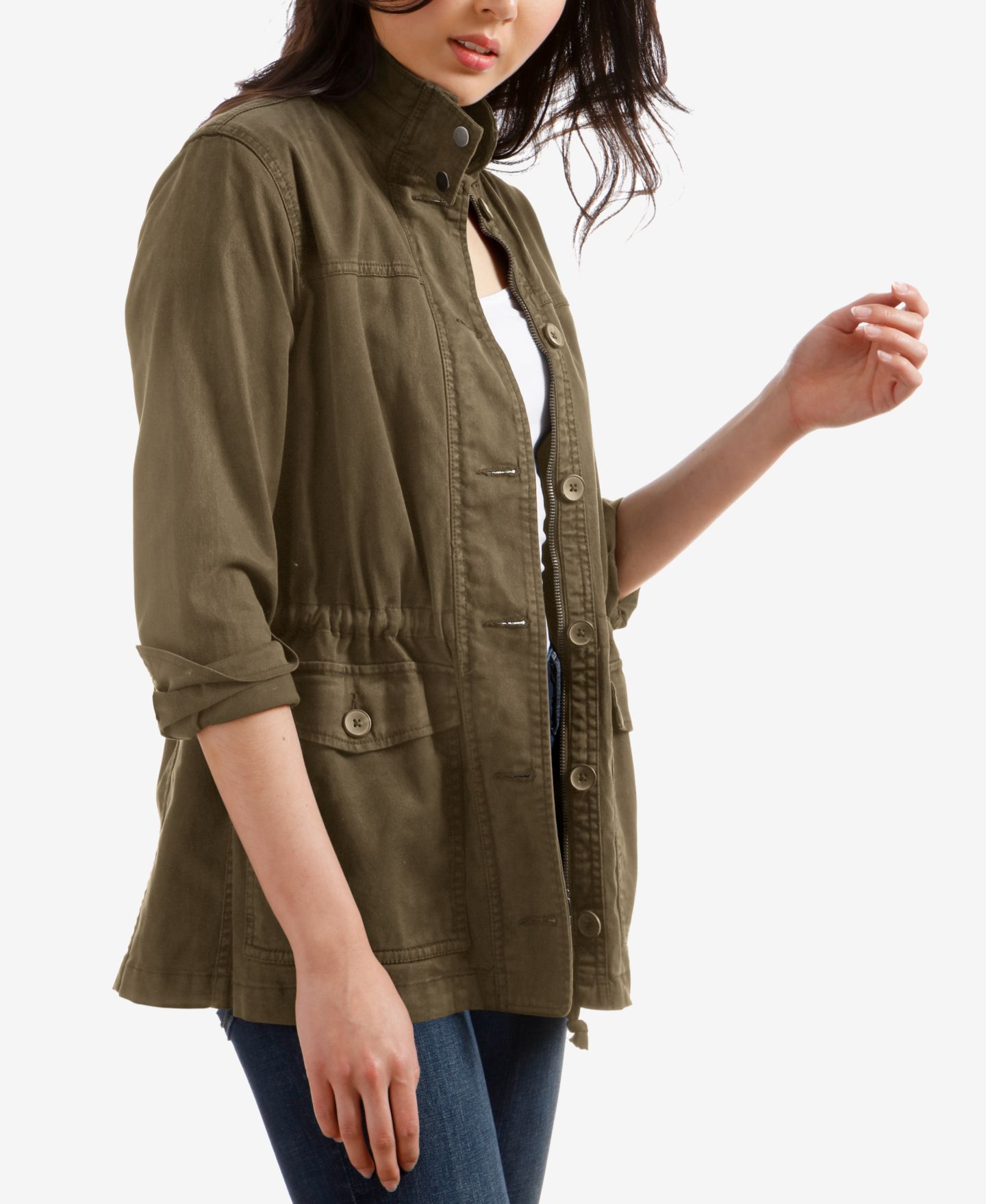 Женская куртка Lucky Brand Cargo, цвет: Оливковый ночной — фото 3