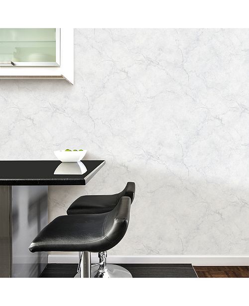Brewster Home Fashions Carrara Marble Peel And Stick Wallpaper