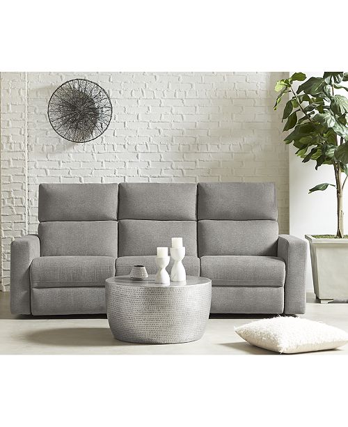 Furniture Clynton Fabric Leather Power Reclining Sofa Collection