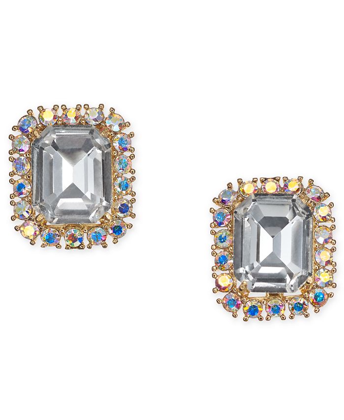kate spade new york GoldTone Crystal & Stone Square Stud Earrings & Reviews Earrings