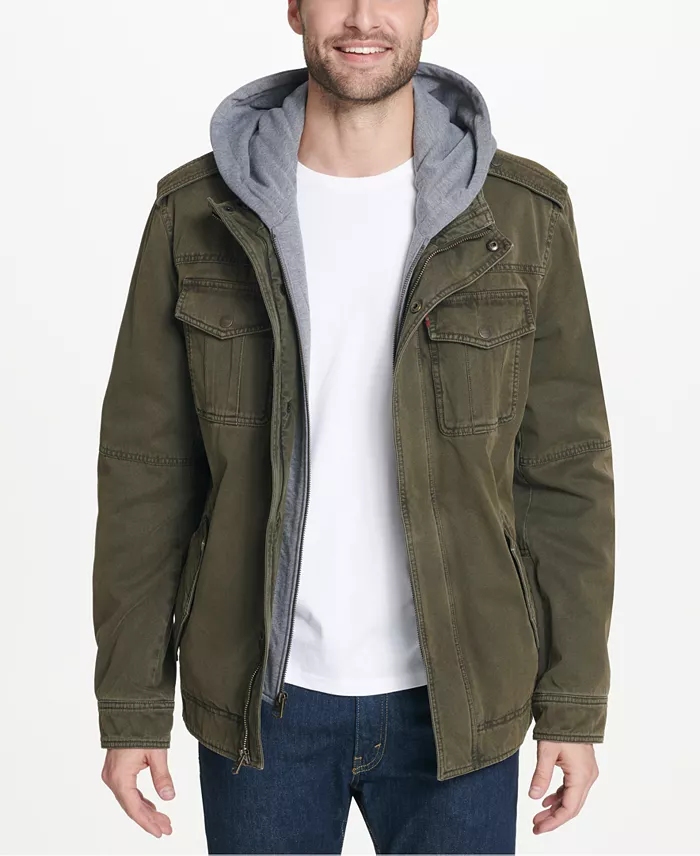 Men's Two Pocket Hooded Trucker Jacket - thumbnail 5