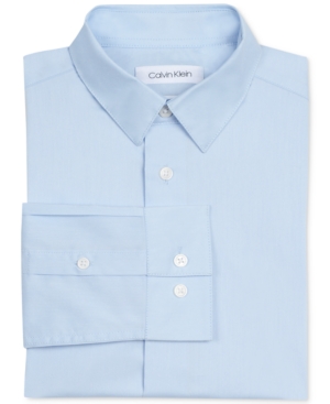 Calvin Klein Little Boys Stretch-Poplin Collared Shirt