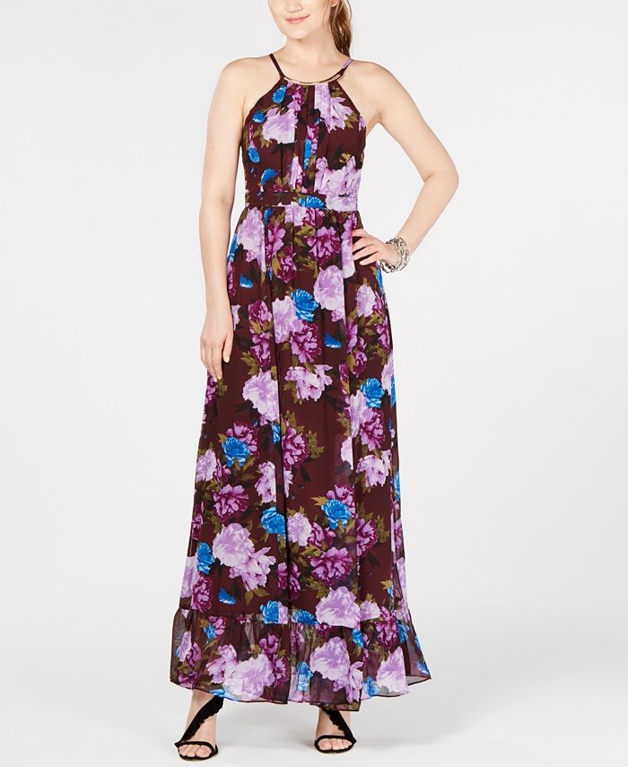 INC International Concepts Women's Floral Print Mini Dress Black Size X-Small