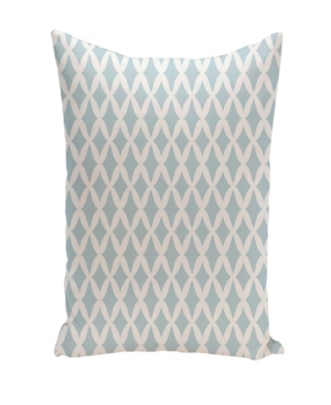 E By Design 16 Inch Light Blue Decorative Trellis Print Throw Pillow