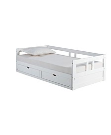 Melody Twin to King Trundle Daybed with Storage Drawers