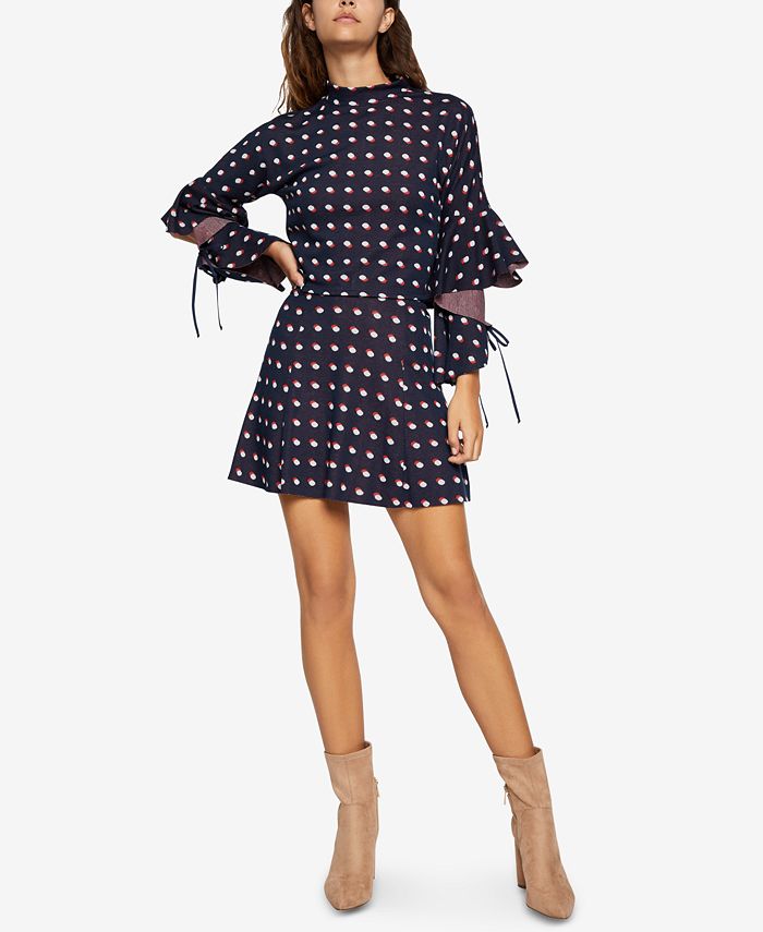 BCBGeneration Ruffled Dotted Top - Macy's