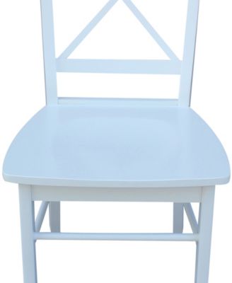 X-Back Chair - With Solid Wood Seat , Set of 2