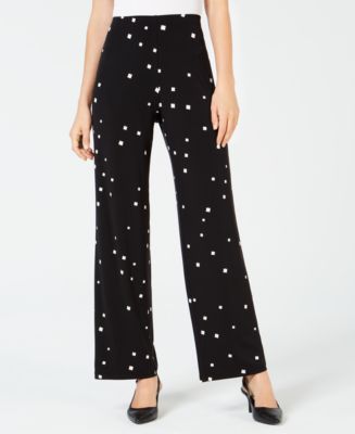 Alfani Petite Printed Wide-Leg Pants, Created for Macy's - Macy's