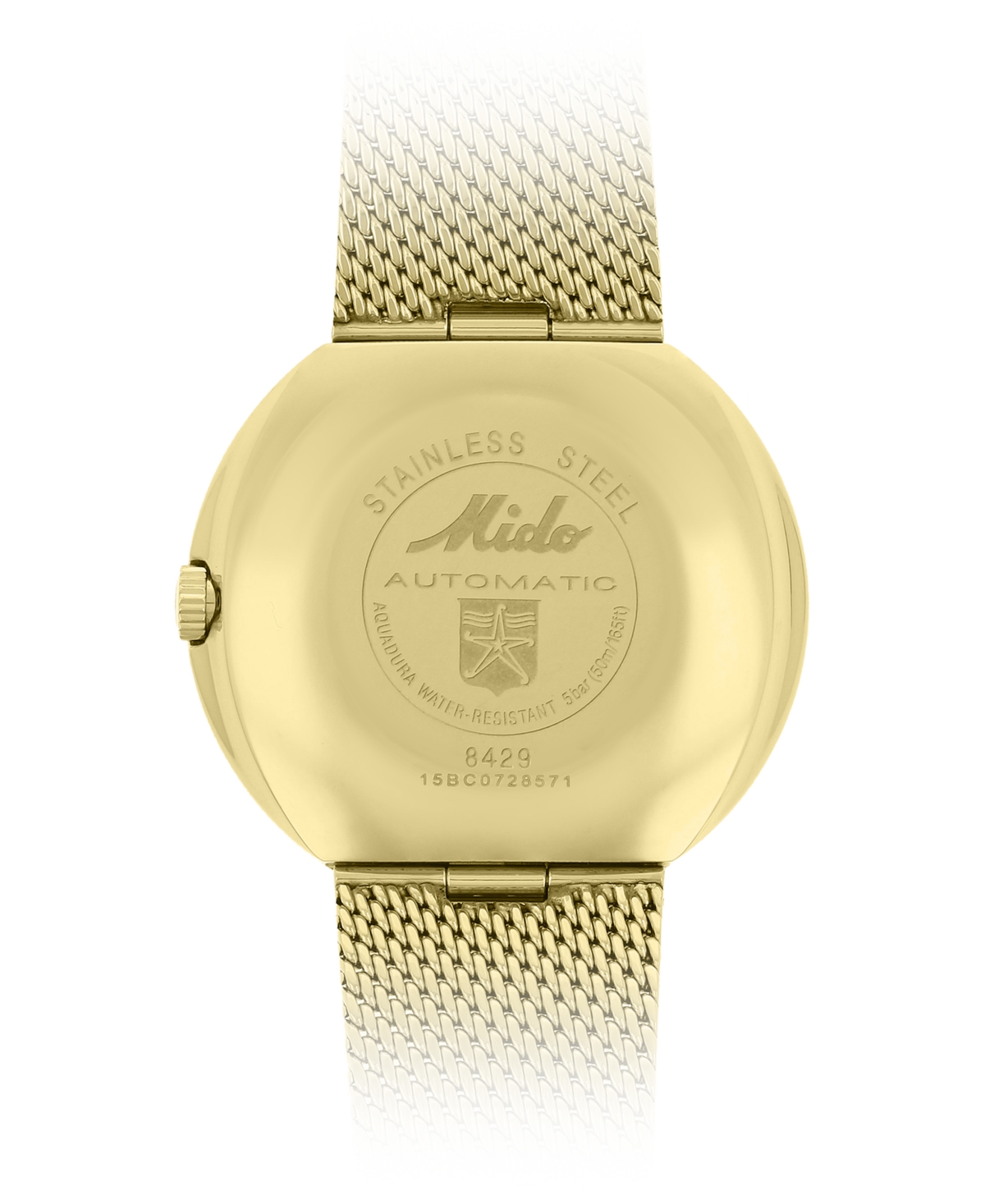 Shop Mido Men's Swiss Automatic Commander Gold-tone Pvd Stainless Steel Mesh Bracelet Watch 37mm