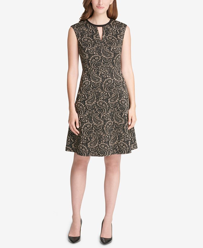Tommy Hilfiger Paisley-Print A-Line Dress, Created for Macy's & Reviews ...