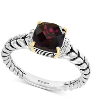 image of Effy Rhodolite Garnet (1-9/10 ct. t.w.) & Diamond Accent Statement Ring in Sterling Silver & 18k Gold