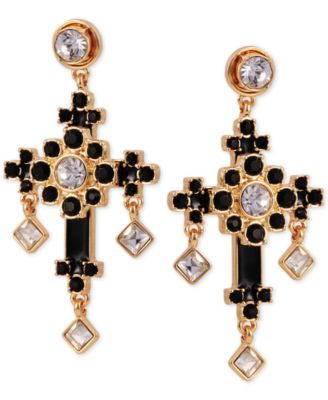 guess cross earrings