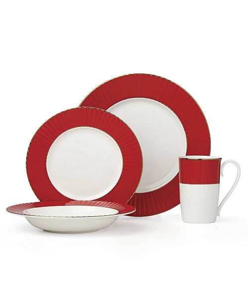 Lenox Pleated Colors Red 4 Piece Place Setting Reviews Fine