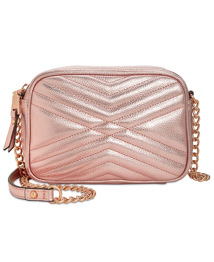 INC International Concepts I.N.C. Glam Metallic Quilted Camera