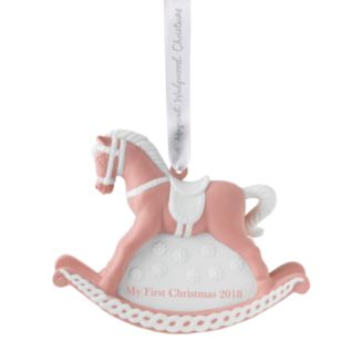 Wedgwood 2018 Babys 1st Rocking Horse Pink Ornament - Macy's
