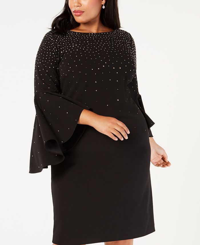 Calvin Klein Plus Size Embellished Sheath Dress, Created for Macy's Macy's
