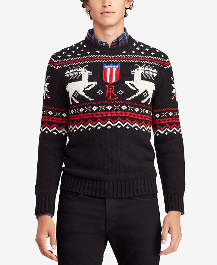 Polo Ralph Lauren Men's Intarsia Sweater - Macy's