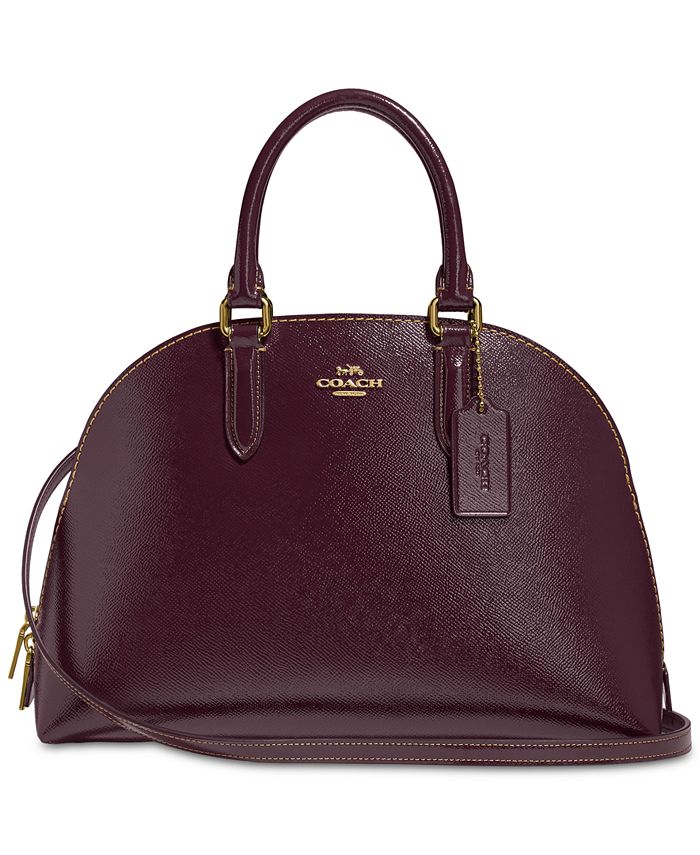 Coach quinn satchel new arrivals in crossgrain patent leather