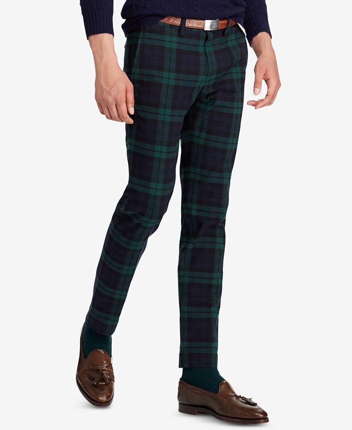 Ralph Lauren Men's Tartan Plaid Side-Strip Pants