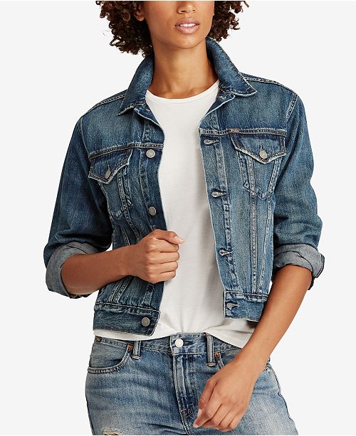 Polo Ralph Lauren Denim Trucker Jacket Reviews Women Macy S