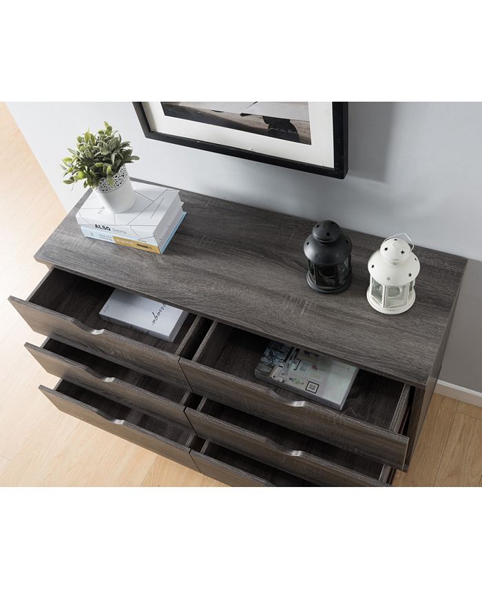 Furniture of America Modern Massenburg II 6 Drawer Dresser Macy's