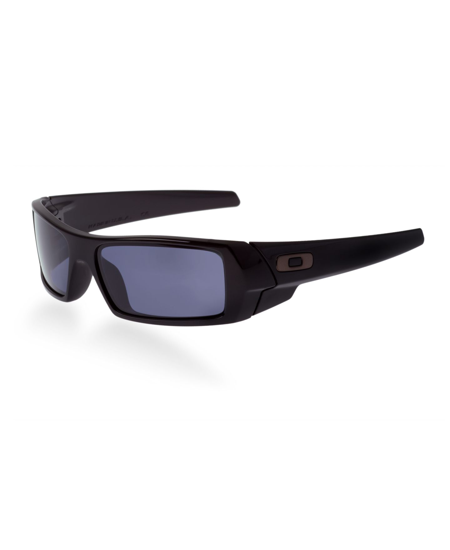 Мужские солнцезащитные очки Oakley Polarized Sunglasses, Gascon OO9014, цвет: Чёрный блестящий / Серый — фото 1