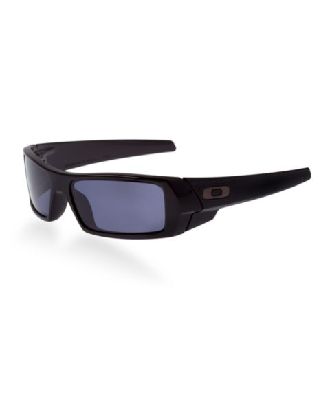 Мужские солнцезащитные очки Oakley Polarized Sunglasses, Gascon OO9014, цвет: Чёрный блестящий / Серый
