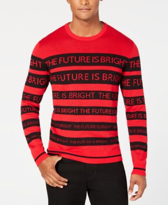 Alfani - Men's Text Stripe Sweater