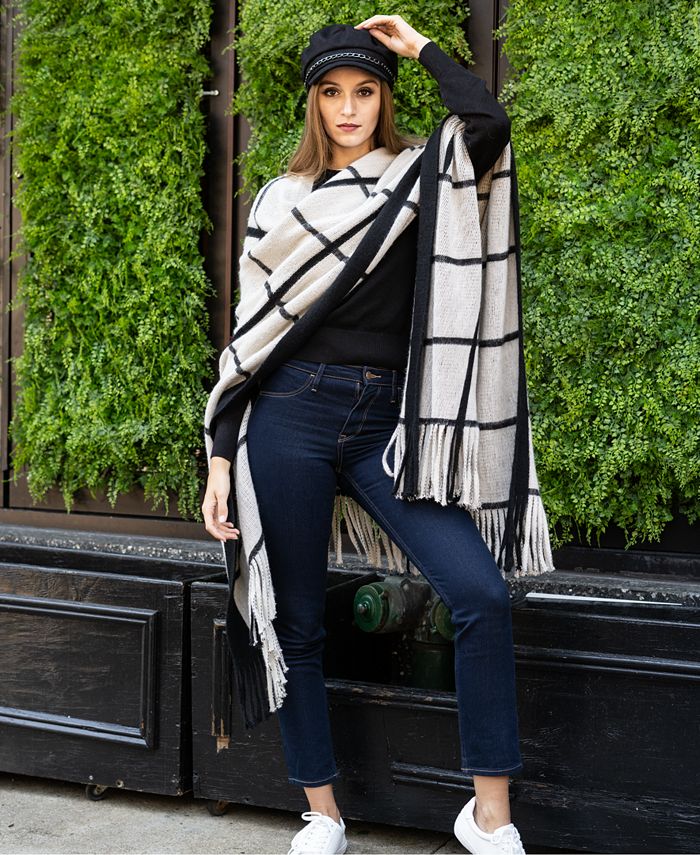 Vince Camuto - Feels Like Check Fringe Ruana