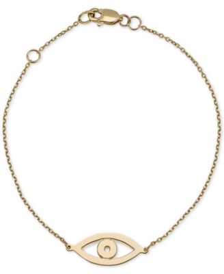 Sarah Chloe - Evil-Eye Link Bracelet in 14k Gold