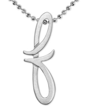 Alex Woo Lowercase Initial 16" Pendant Necklace In Sterling Silver In F