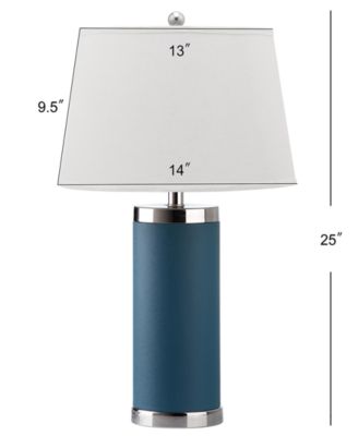 Set of 2 Leather Column Table Lamps